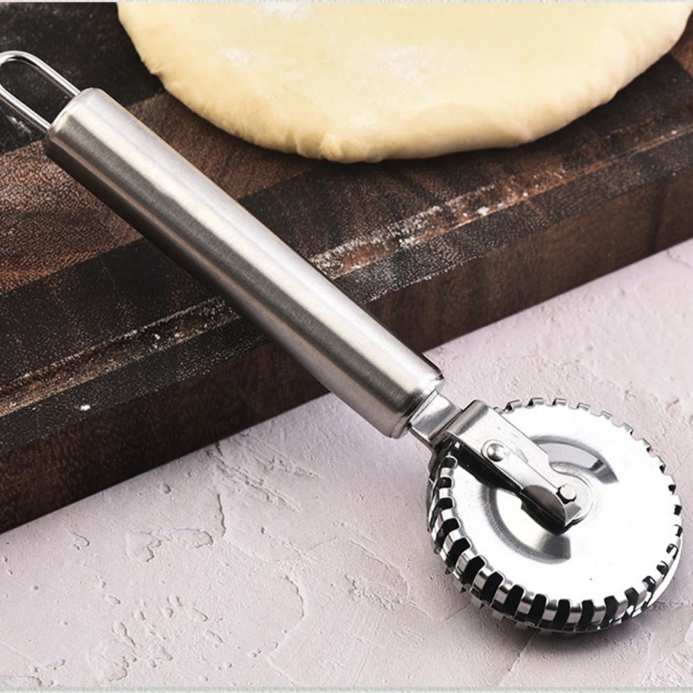 1 шт. Резак для равиоли, Колесо из нержавеющей стали, Идеально подходит для нарезки, запечатывания и защипывания свежего теста для пасты, выпечки, Домашний кухонный инструмент