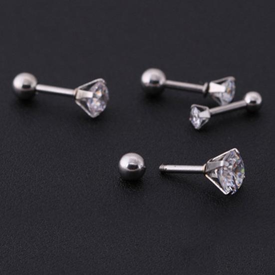 Мужчины женщины горный хрусталь хрящ козелка бар спираль верхнего уха серьги-гвоздики