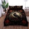 Комплект постельного белья Floral Garden Gothic Raven King Queen Double Full Twin Single Size