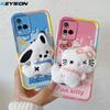 KEYSION Милый 3D мультяшный плюшевый чехол для VIVO Y21 Y21S Y33S Y33T со шнурком Мягкий силиконовый противоударный чехол для телефона VIVO T1X
