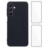 WANLONFENG RB3 Series For Samsung Galaxy A16 4G/5G Case with 2Pcs Screen Film Precise Lens Hole Soft TPU Phone Back Cover
