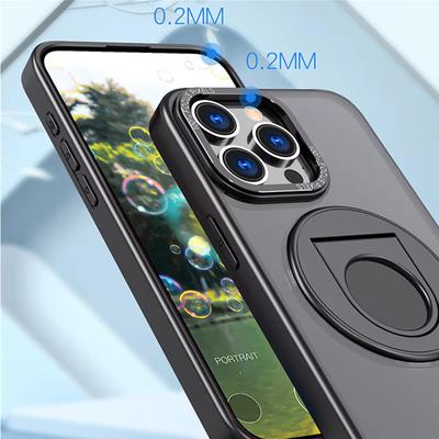 Магнитный чехол для мобильного телефона с кольцом-подставкой для iPhone 15 14 Pro Max Чехол 13 12 11 Plus Матовые чехлы Противоударная крышка-подставка
