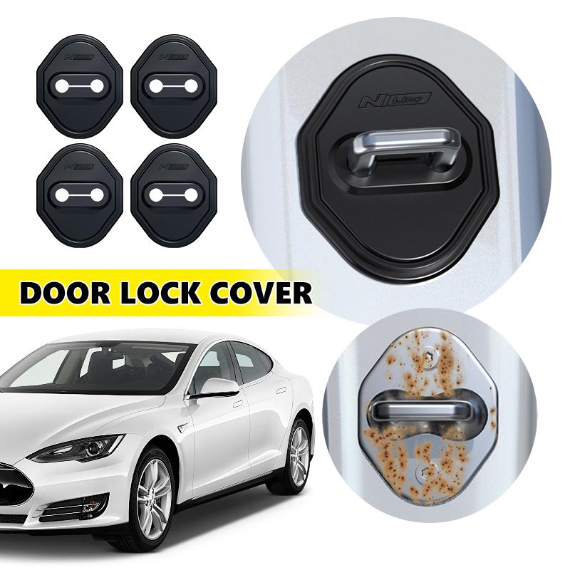 For Hyundai Silicone Car Door Lock Buckle Car Door Latch Mute Damping Cushion N Line i20 i30 Sonata Tucson Azera Elantra HH52