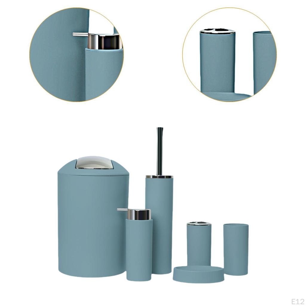 Набор из 6 предметов аксессуаров для ванной комнаты, принадлежности, легко чистить, для дома, квартиры, мыльница