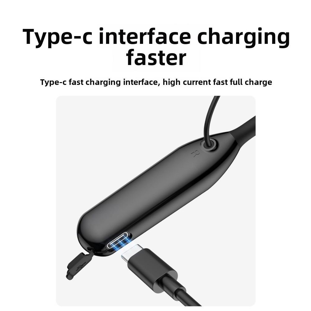 Bluetooth-гарнитура для шеи с подвесом и движением шеи 5.3 Беспроводная ультрадолгая жизнь Большая мощность ENC Шумоподавление