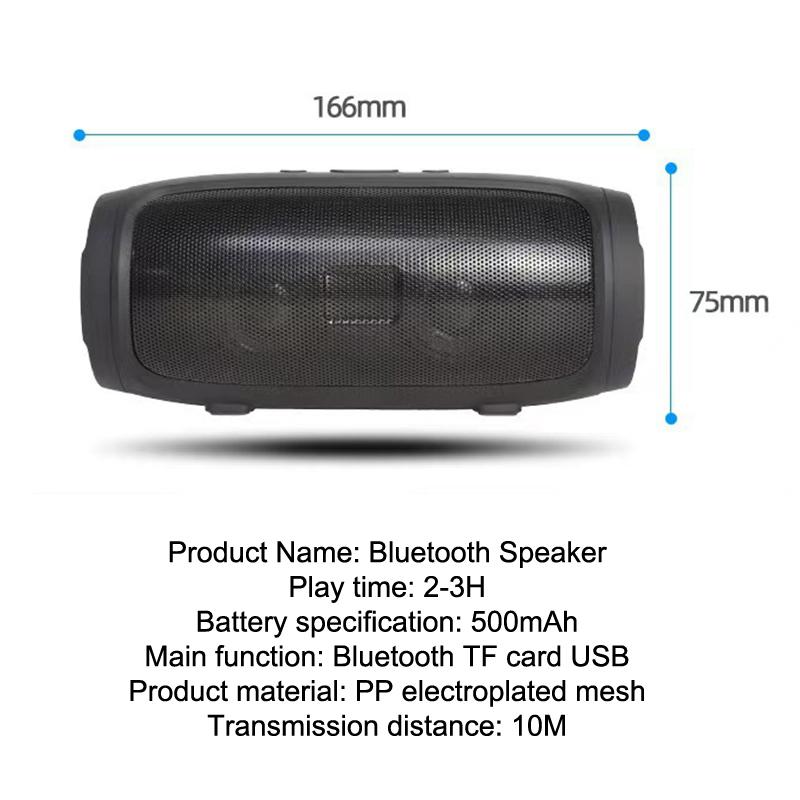 Динамик Bluetooth-динамик Стерео Для улицы Воспроизведение FM Голосовое вещание Портативный Сабвуфер 50 Беспроводной динамик