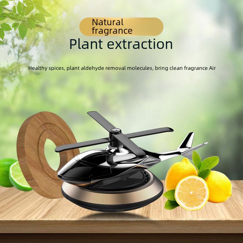 Вращающийся автомобильный освежитель воздуха в виде вертолета на солнечной батарее с датчиком освещенности