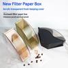 Coffee Filter Paper Holder Box Napkins Dispenser Shelf Storage Container Holder Rack Acrylic Cover for Home Kitchen Utensils