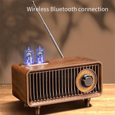Портативный домашний динамик Ретро Bluetooth-динамик Сабвуфер Радио TF-карта U-диск Высокое качество звука Крытый беспроводной портативный домашний динамик