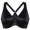 Front Hook Bra for Large Satin No B80 [DELIMIRA] Women, Size, Texture, Underwire, Pads, T-Shirt Bra, Black,
