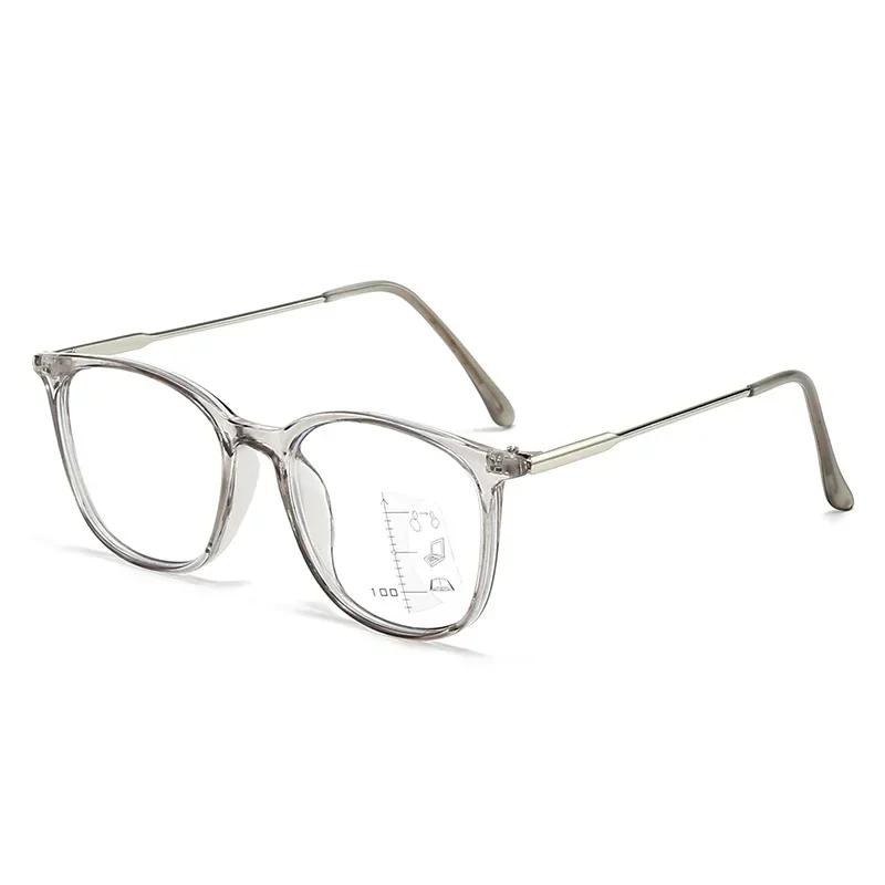 Новые модные квадратные очки для чтения унисекс для женщин и мужчин, прогрессивные мультифокальные очки для пресбиопии, готовые фотохромные солнцезащитные очки