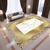 Современный Золотой Роскошный Ковер Нескользящий Коврик для Спальни Большой Декор для Гостиной Домашние Ковры Индивидуальный Коврик для Кофейного Столика в Гостиной