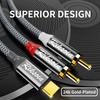 USB C на 2 RCA Стерео Кабель Y-разветвитель Адаптер Аудиокабель Hi-Fi Звук RCA Стерео Разъем для Мобильного Телефона MP3 Динамика НоутбукаХороший продукт