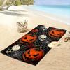 Eerie pumpkins and roses Print beach towel, quick drying, suitable for travel, outdoor sports, jogging, the beach and swimming, gift