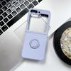 Для Samsung Galaxy Z Flip 5 4 3 Цветной чехол для телефона с жидким кольцом-держателем и подставкой, матовый корпус, жесткий чехол с защитой от отпечатков пальцев