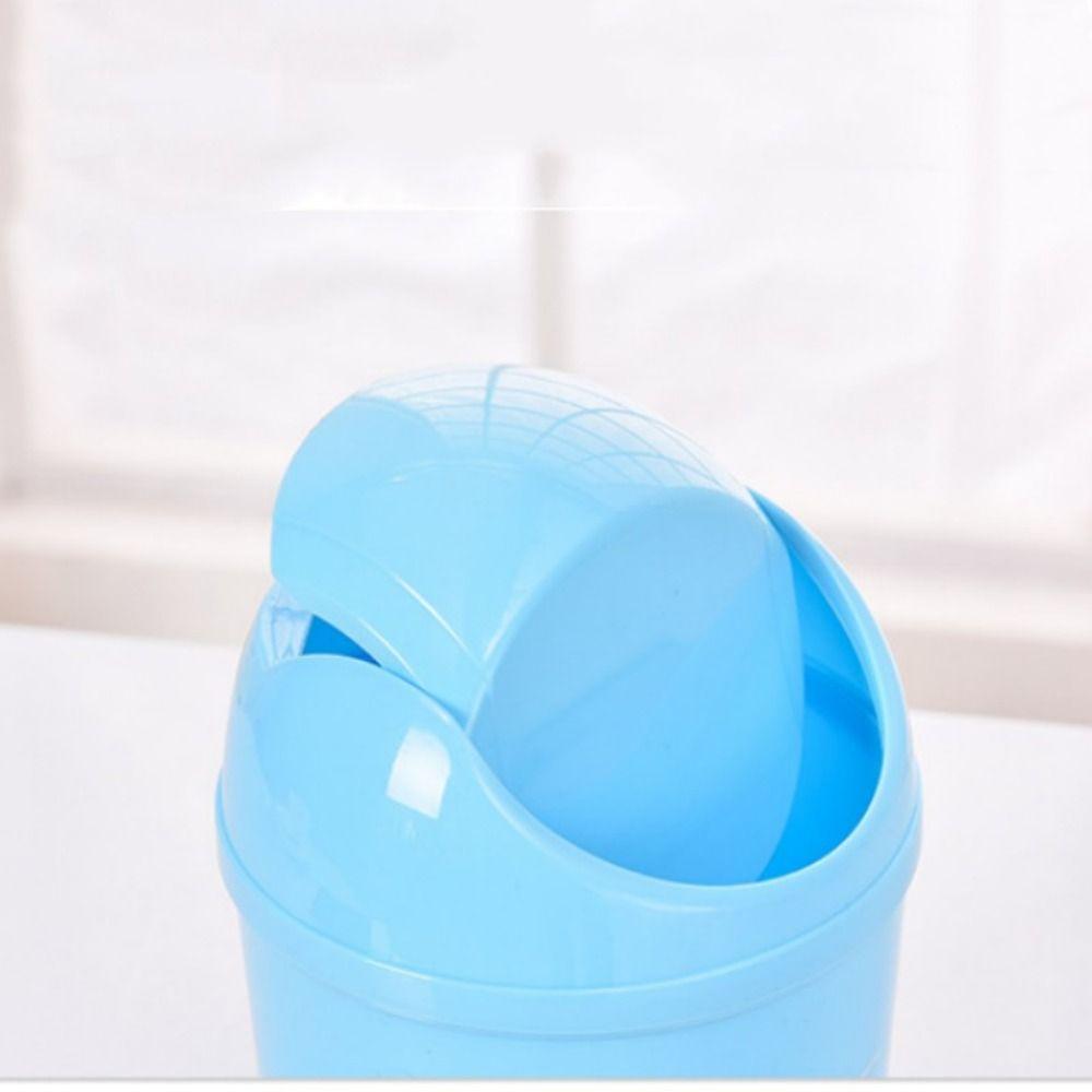 Home Storage Box Ash Urns Desktop Garbage Can Trash Waste Bin Basket Dustbin Rolling Cover