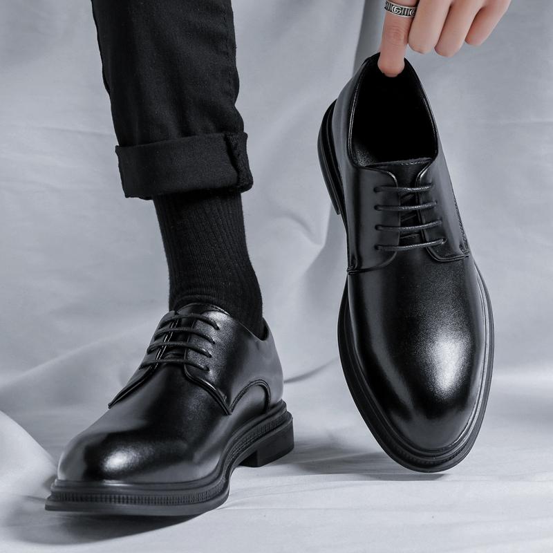 Business Men's Leather Shoes Classic Gentleman Design Style Outdoor Leisure Business Party Office and Wedding Groom's Shoes New