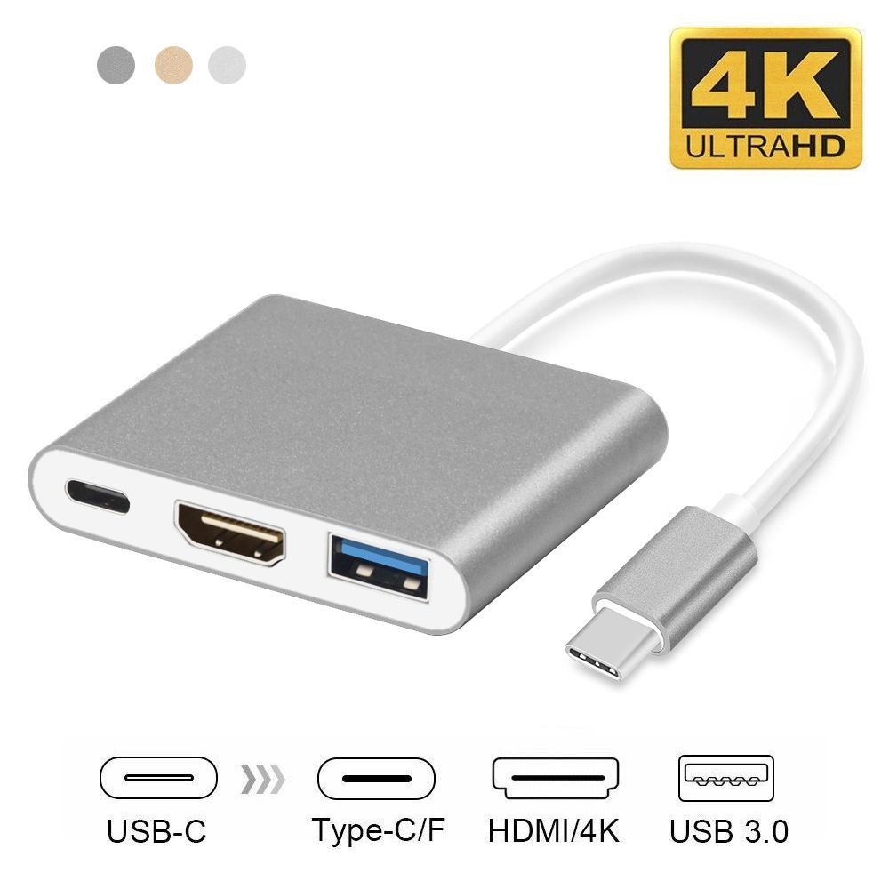 Professional USB-C Converter USB 3.1 Type C 4K HDMI USB 3.0 3 in 1 Hub