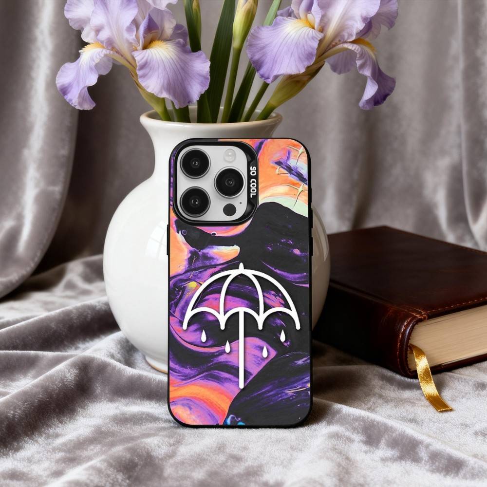 B-Bring M-Me the Horizon Чехол-бампер для телефона iPhone17,16,15,14,13,12,11 Plus,Pro Max Конфетный Серебряный Покрытие Внутренняя Крышка