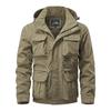 Outdoor Men's Spring and Autumn Plus Pocket Workwear Jacket with Detachable Sleeves, Men's Assault Jacket