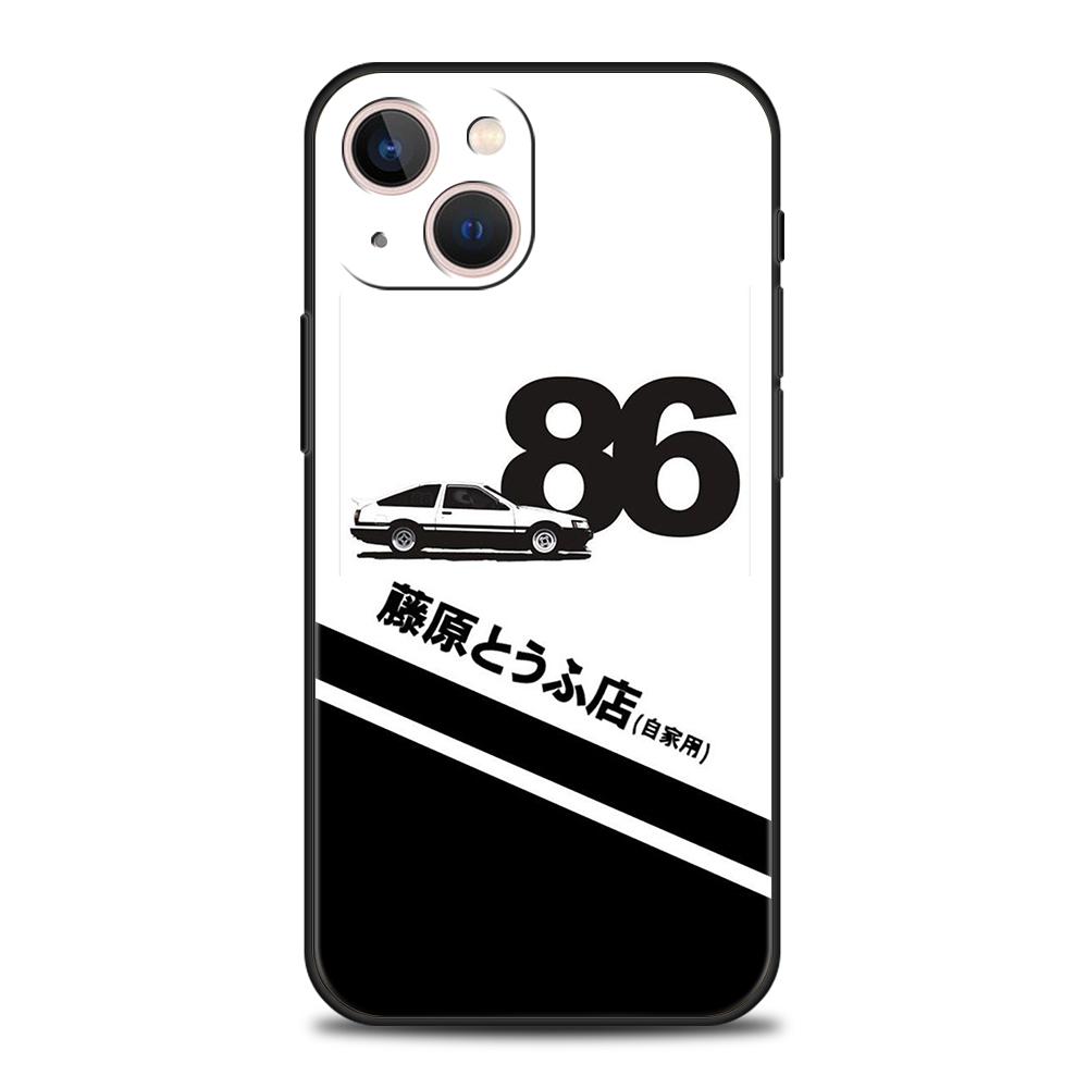 Чехол для телефона Initial D AE86 для iPhone 16 15 14 13 12 Pro Max 11 Pro Max 7 8 Plus XS XR Ударопрочный Мягкий чехол Capas Сумка ТПУ