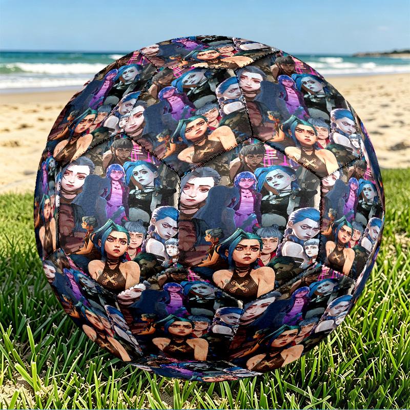 Jinx Print Size 5 Soccer Ball, PU Wear Resistant Football for Match Training and Daily Practice, Birthday Gift for Soccer Fans