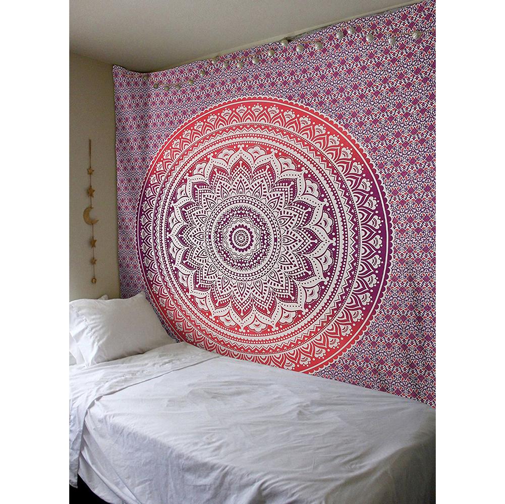 Vintage Style Printing Hanging Tapestry Bedspread Blanket Home Room Background Wall Decor Sunscreen Shawl