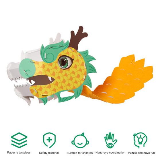 1 Set Dragon Dance Toy Chinese Tradition-inspired Toy DIY Dragon Dance Kit for New Year Party Decoration