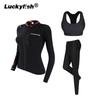 Womens UV Protection Rash Guard Set Long Sleeve Swim Top With High-Waisted Bottoms Snorkeling Diving Water Sports