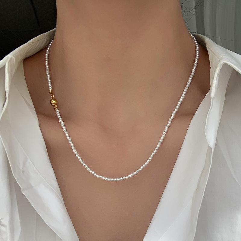 Shi Jia 2025 Женское роскошное многослойное колье-чокер из микро-жемчуга