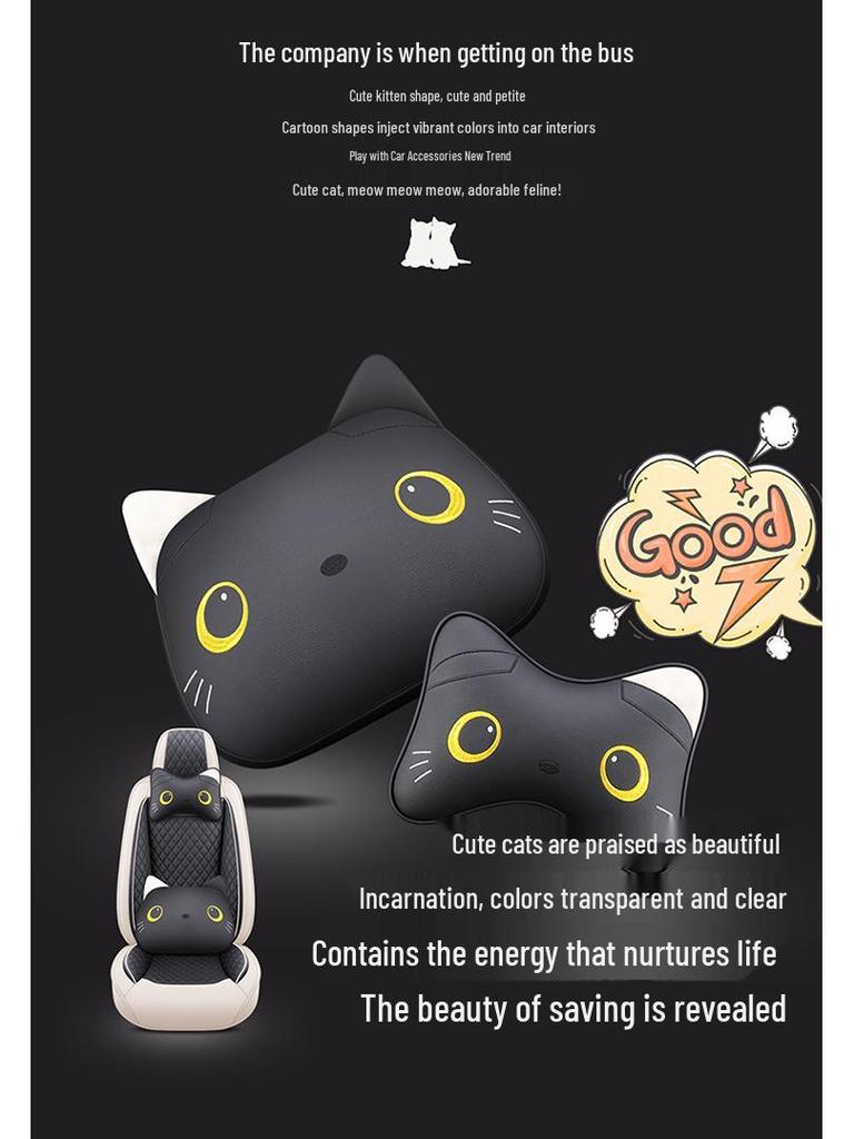 Cartoon Full Coverage Car Seat Cushion for All Seasons - Universal Fit