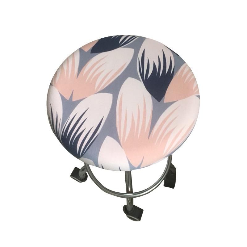 Домашний табурет, круглый чехол на стул, чехол с цветочным принтом, чехол на сиденье из спандекса, эластичный барный стул, разноцветный