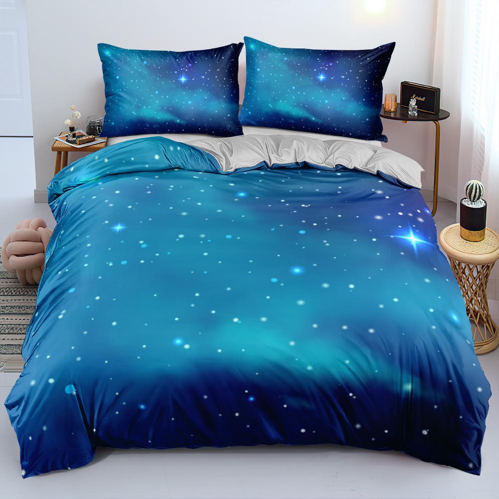 Комплект постельного белья Luxury Galaxy Dark Blue Twin Full Queen King Size, комплект постельного белья Shining Stars Starry Sky для детей и взрослых