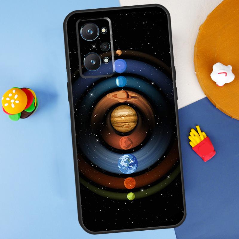 Космос Солнечная система Планеты Вселенная Для Realme GT7 Pro GT 6T 6 5 C67 C61 C55 C53 C51 C21Y C25S C75 10 11 12 13 14 Pro Plus Чехол