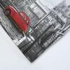 Novelty Gift Paris Tower Red Automotive Print Polyester Bedding Set Romantic London City Quilt Duvet Cover+Pillowcase 2/3pcs