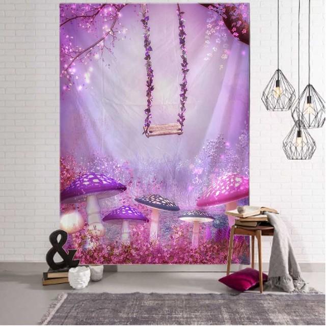 Космос мечты, большой гобелен, каваи, украшение для спальни, настенный розовый гобелен, хиппи, психоделическое богемное украшение комнаты