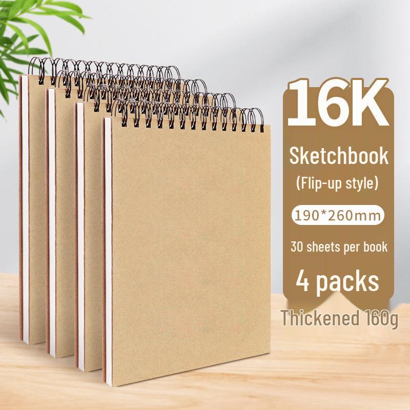 A4 Hardcover Spiral Sketchbook for Art Students & Children, A3/A4/8K Drawing Pad