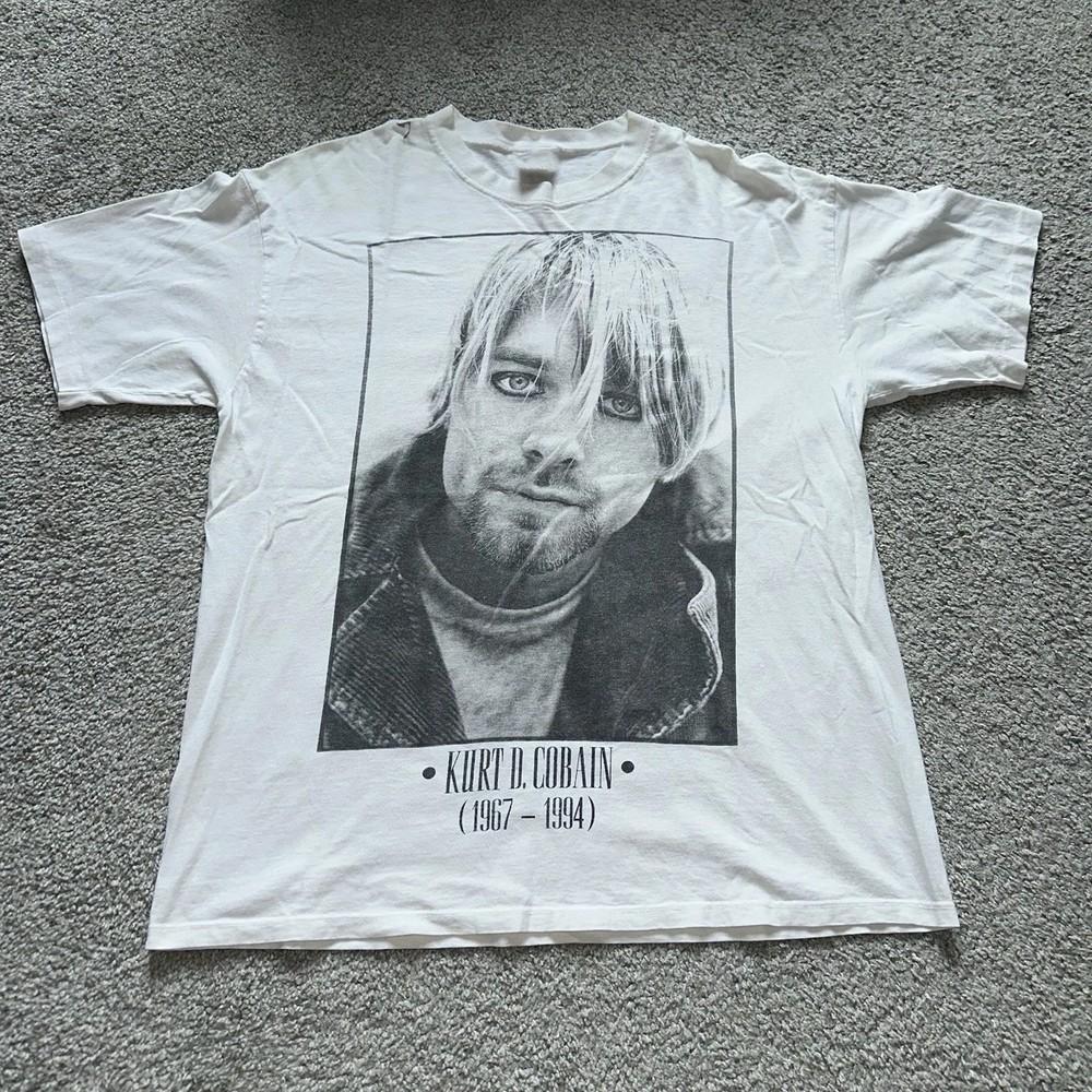РЕДКИЙ! 90-е 1994 Nirvana Курт Кобейн белая мужская и женская футболка ГОРЯЧАЯ НОВАЯ Унисекс футболка