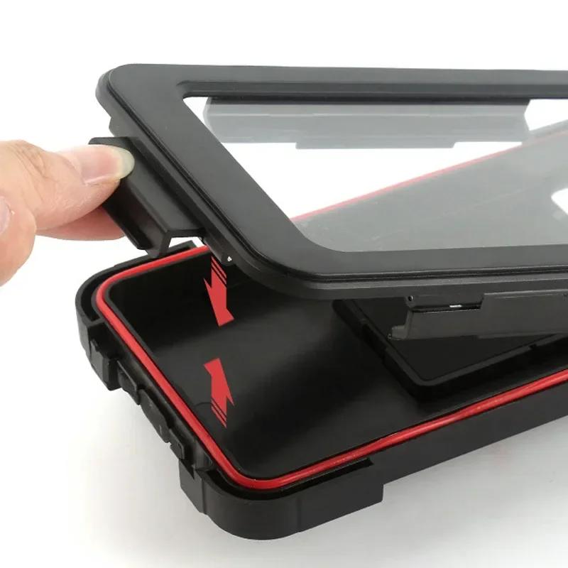 Водонепроницаемый мотоциклетный держатель для мобильного телефона с поддержкой универсального велосипедного GPS, поворотный на 360° регулируемый мотоциклетный держатель для мобильного телефона