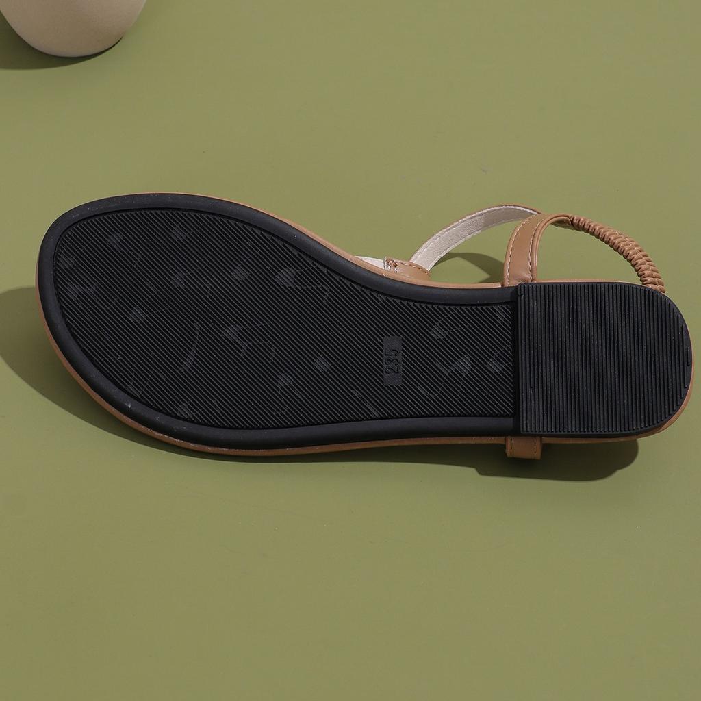 Женские сандалии Pearl String Flat Summer Женские тапочки Плетеные сандалии Женские тапочки Flat Shoes Large Size43