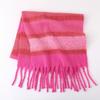 Striped Scarf Women's Autumn and Winter Mohair Color Warm Versatile Shawl Atmosphere Scarf Trendy Fashion