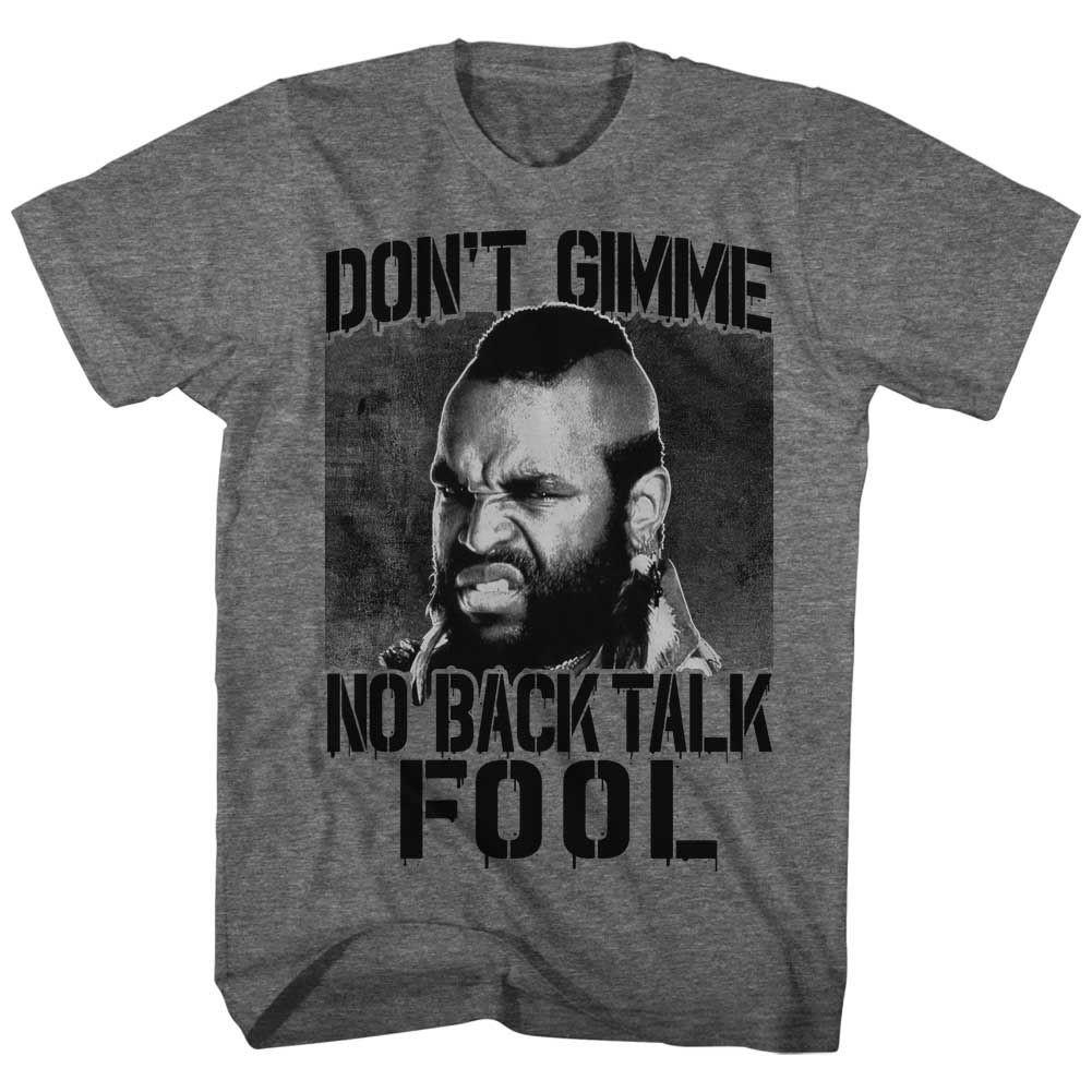 Mr. T No Back Talk Icon Shirt