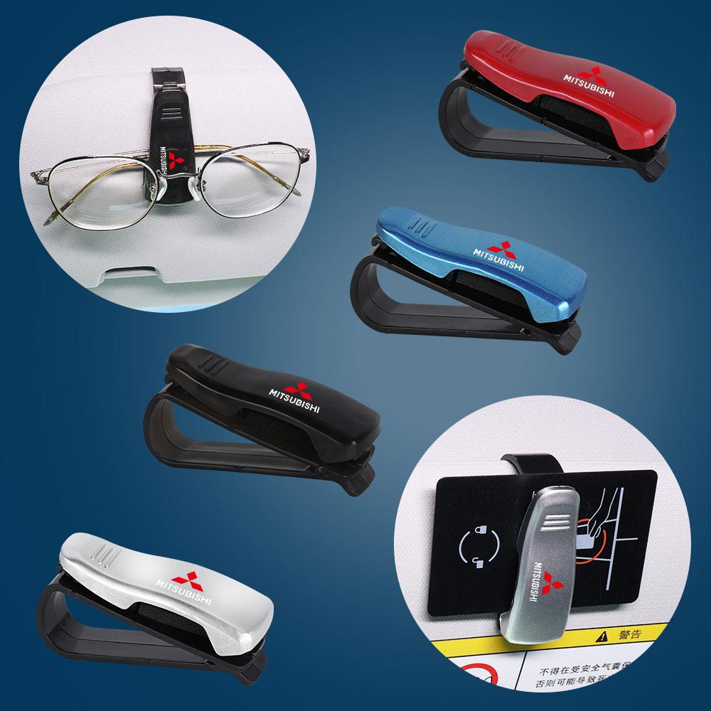 Car Eyeglass Holder Glasses Storage Clip For Mitsubishi Outlander L200 Lancer EX Asx Pajero Colt Galant RALLIART Triton
