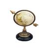 Brass Armillary Globe Sphere 25.4 Cm Globe Engraved On Wooden Base Nautical Table Top Decor