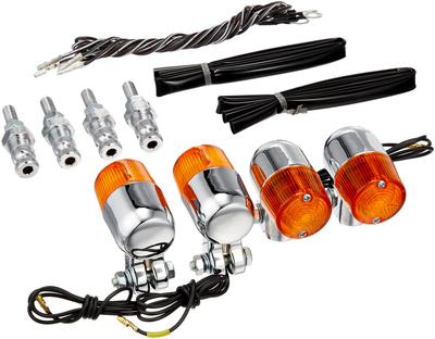KITACO Круглый мини-комплект поворотников Volty 250 хром/оранжевый 830-0302201