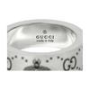 Gucci Кольцо из стерлингового серебра 925 пробы серии Double G с гравировкой пчелы и двойным логотипом G, унисекс, 728389J84000728