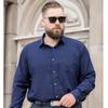 Мужская офисная рубашка большого размера, рубашка с длинным рукавом, официальная деловая рубашка