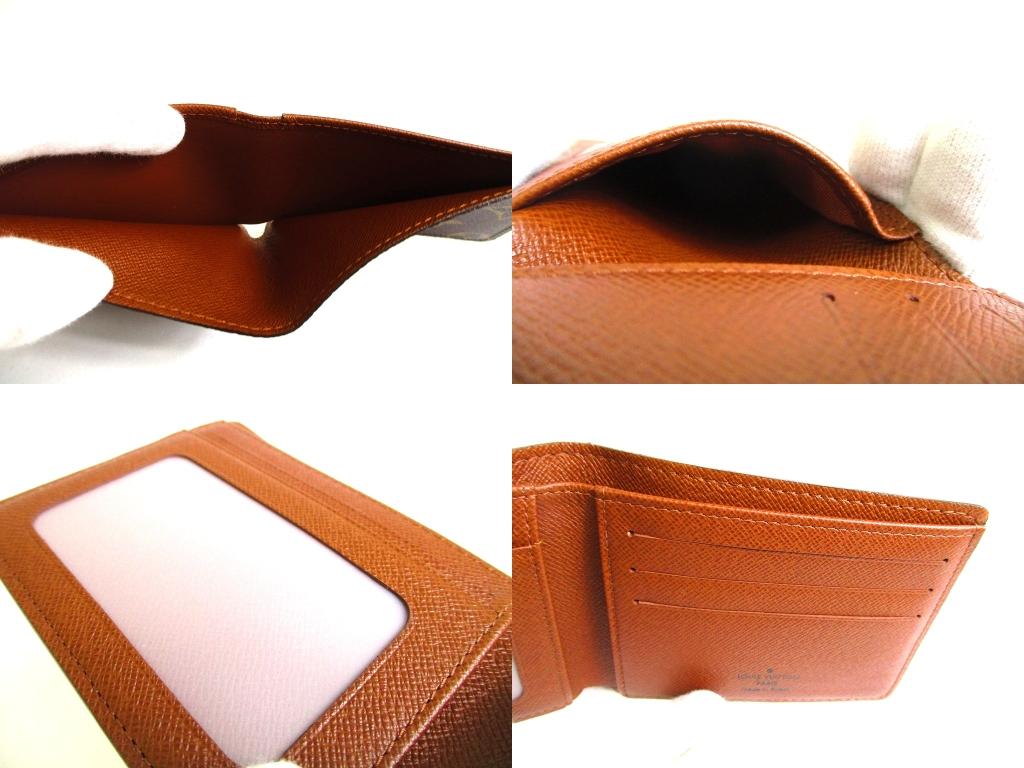 Оригинальный кошелек LOUIS VUITTON Monogram коричневая кожа, складной, для купюр M60930 #b270  Восстановлен продавцом