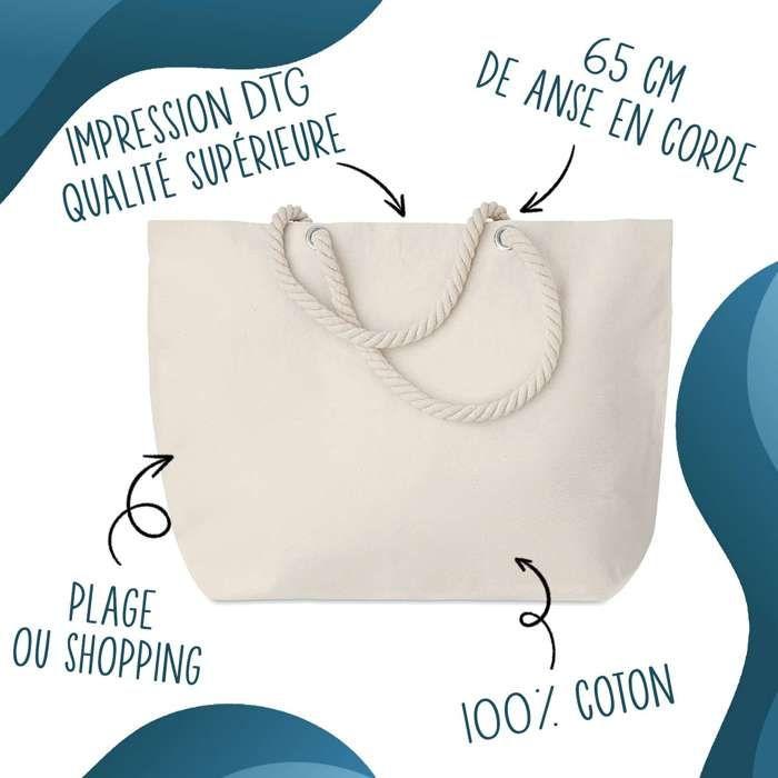Sac de plage avec anse corde Une Retraitée Formidable Départ Retraite Collègue Cadeau Anniversaire | Grand Sac de Transport &amp; Sport