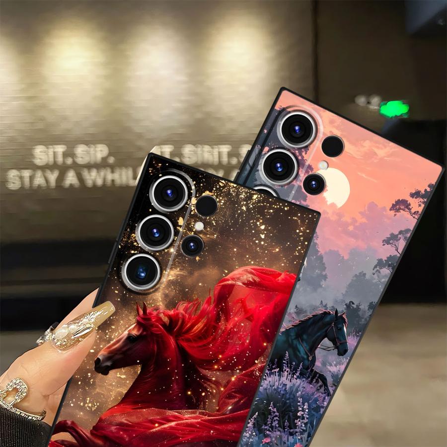 Чехол для телефона Funda для Samsung Galaxy S26 S23 S24 Plus S21 FE S25 Ultra Note 20 Ultra 8 9 10 S20 S10 S9 Крутая Лошадь